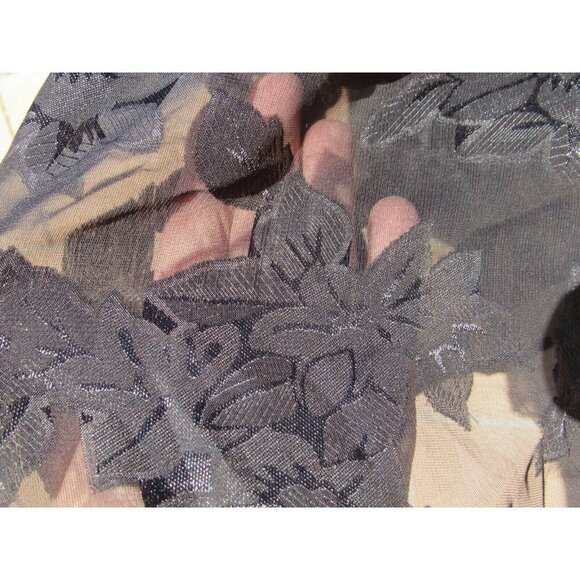 Vtg Over Blouse 1X Shear Long Sleeve Dressy One Button Cover Up 1980s Cocktail - Picture 7 of 10